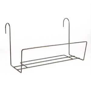 Support de Jardinière pour Balcon 40 x 22 cm – Métal Noir Haute Résistance